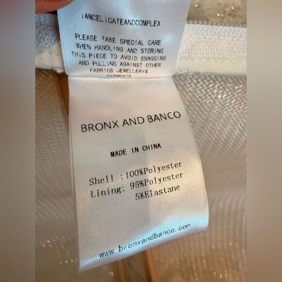 NWOT BRONX AND BANCO Isabella Long Sleeve Mini Dress in White - Picture 15 of 16